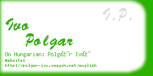ivo polgar business card